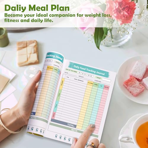 Food Journal Diary - Daily Calorie Counter | 5.8x8.3 Inch Tracker - 1 Piece
