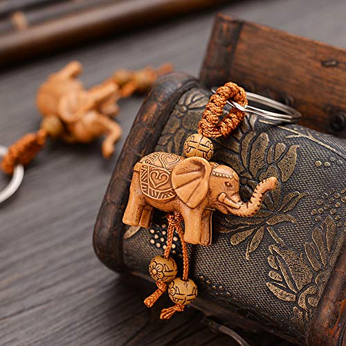 Lucky Elephant Keychain - Creative Resin Pendant for Women