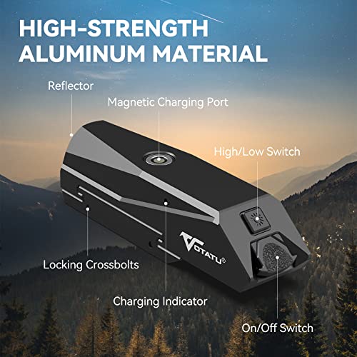 VOTATU PL50 Tactical Flashlight for Rifle - 1450 Lumens Weapon Light Compatible with Picatinny Rail, Magnetic USB Rechargeable, High/Low Modes