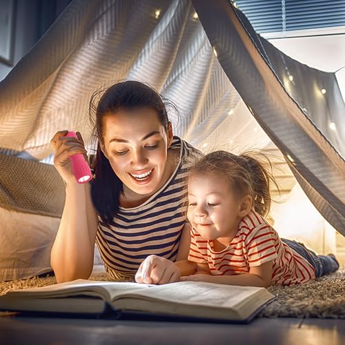 24-Pack Small Flashlights Set, Super Bright 100 Lumen LED Flashlight Pack with 72-Piece AAA Batteries Included, Mini Flashlight, Outdoor Flashlight for Camping, Hiking, Emergency