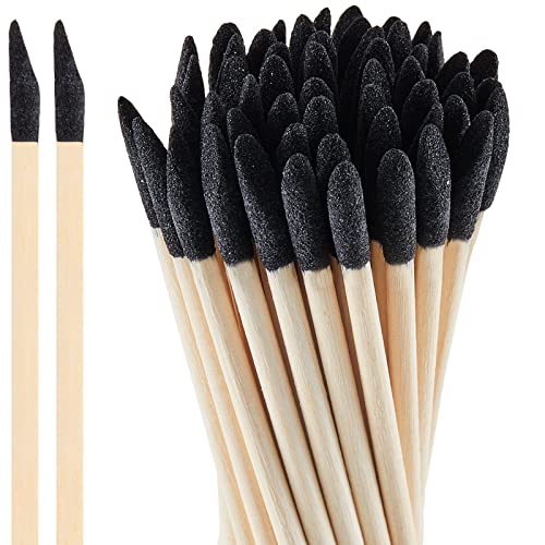Macarrie 50 Pack Sanding Sticks 280 Grit Matchsticks Sanding Twigs Fine Detailing Sticks for Plastic Models Wood Hobby, 5.4 x 0.2 Inch