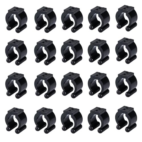 20 Pcs Fishing Rod Clips - Black Holder for Fishing Poles