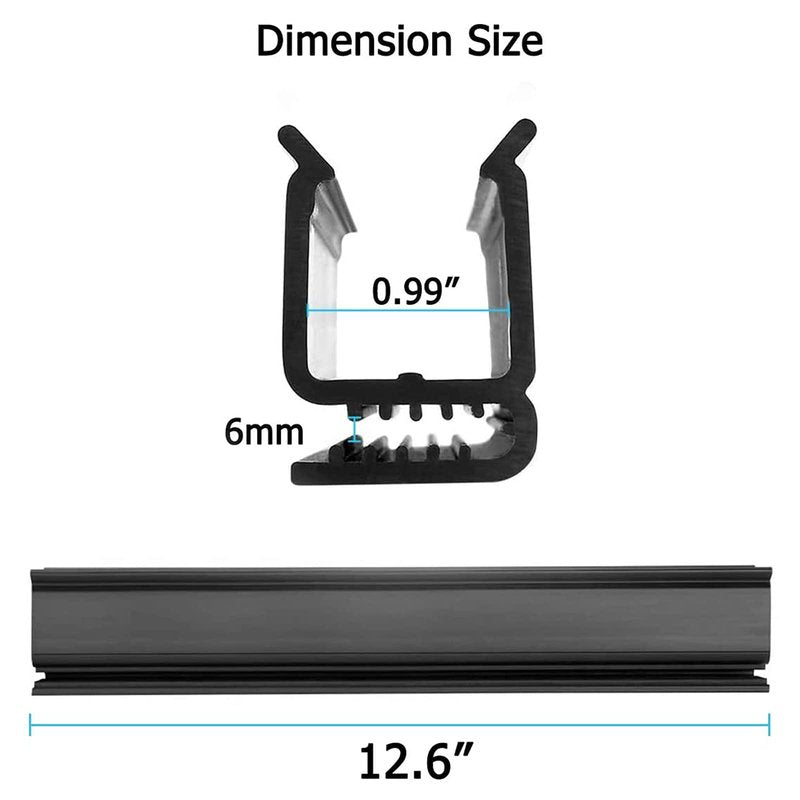MOSNAI 12.6 inch Golf Cart Windshield Sash Clips Fit 1"x1" Tube for Club Car DS Club Car Precedent Golf Carts 1014441-01 1021630-01(2pcs)