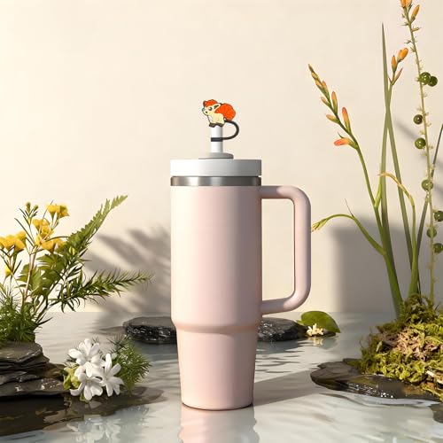 10Pcs Reusable Cartoon Straw Covers for Stanley Cup - 10mm