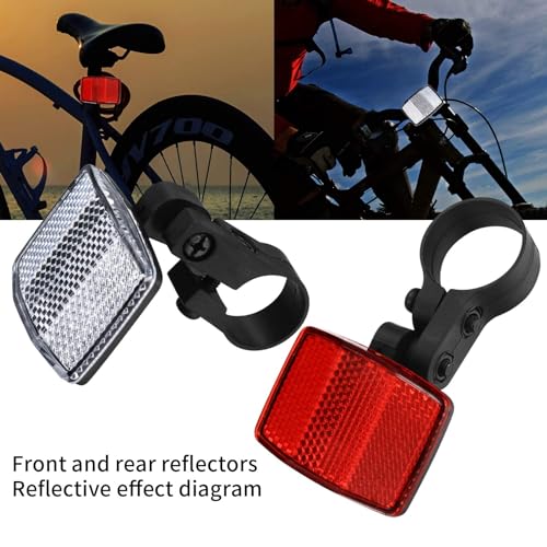 Bike Reflector Kit - 8 Pcs Front & Rear Safety Reflectors