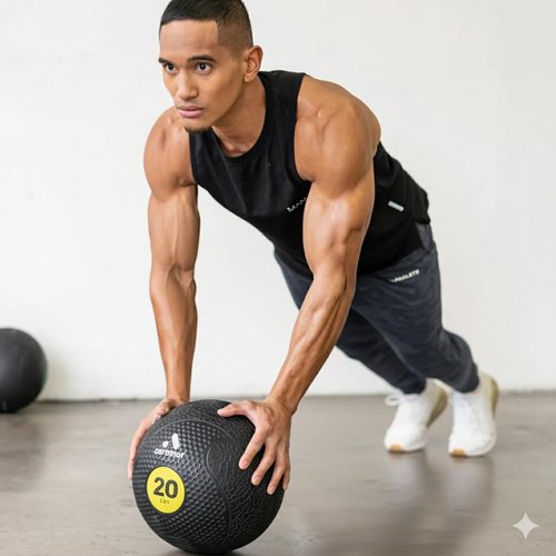 ECO-WISE Aeromat Extreme Elite Medicine Ball 20LB, Yellow