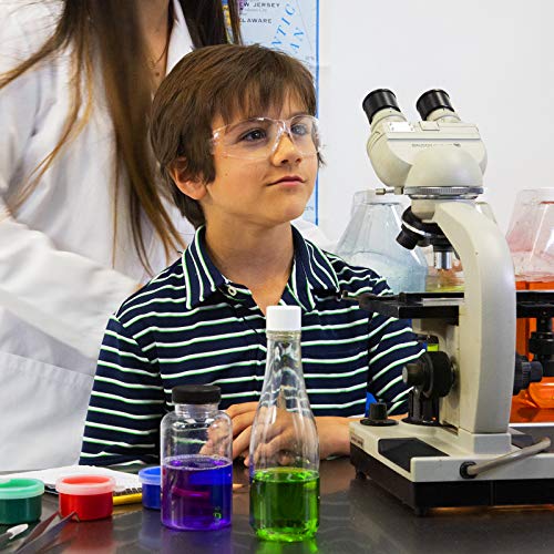 Kids Safety Glasses - ANSI Z87+ Compliant, Clear Polycarbonate Lenses