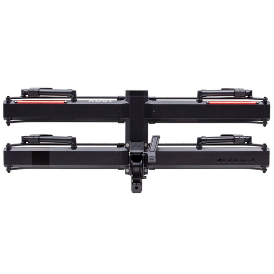 KUAT 2" Piston Pro X LED Dual Ratchet Hitch Rack - Secure Rugged Kashima-Coated Portable Foldable Easy-to-Use No Frame Contact 2-Bike Hauling Platform with 53" Max Wheelbase & 5" Max Tire Width