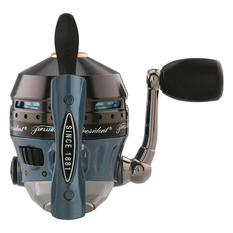 Pflueger President Spincast Reel, Size 10 Fishing Reel, Right/Left Handle Position, Aluminum Spool, Dial Drag System , multicolor