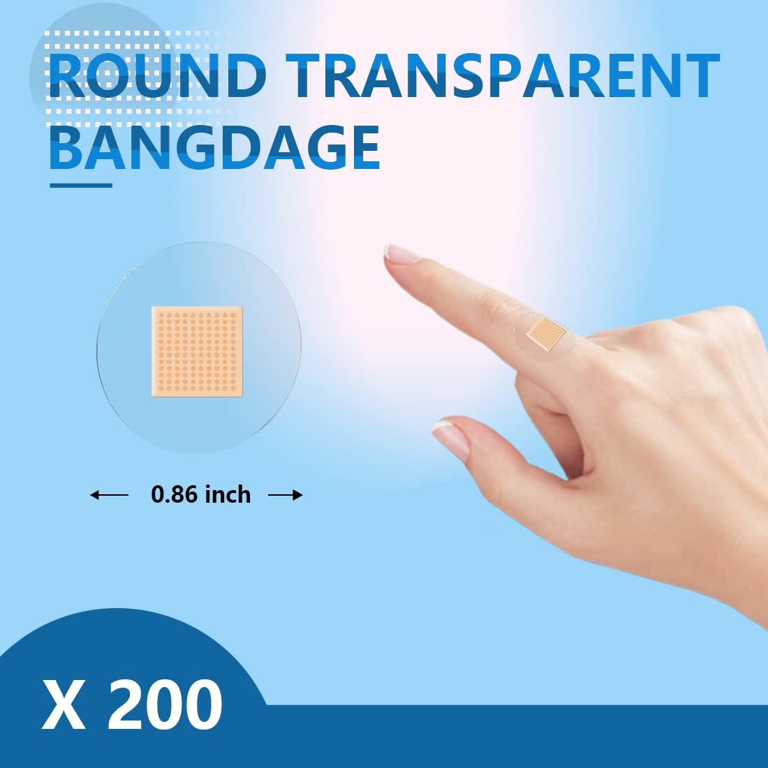 200pcs Adhesive Spot Bandage Flex Fabric Adhesive Bandages 0.87 Inch Diameter Round Bandage for Wound Care and Hides Skin Spots Ideal for Small Incisions