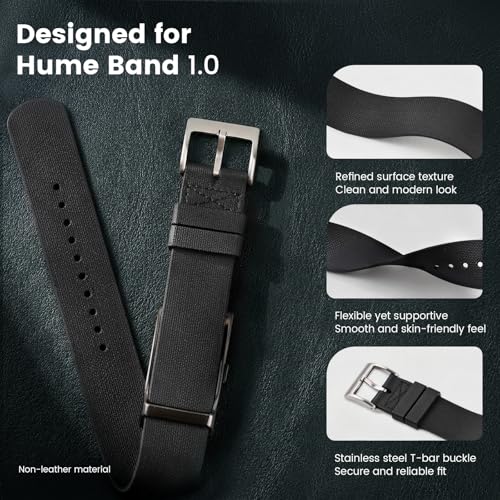 BlackPro FKM Rubber Band Replacement Strap for Hume Band 1.0 – Black Variation