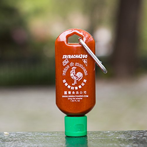 Sriracha2Go 3-Pack Reusable BPA-Free Stainless Steel Leak-Proof Sauce Containers with Carabiner, 1.69 Fl Oz