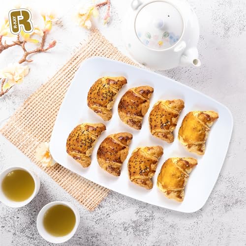 R-kay 6 Pack White Serving Tray - 12.75 x 8.25 Trays for Food Heavy