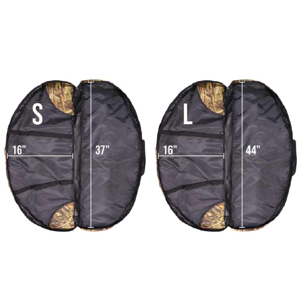 Silfrae Compound Bow Case Soft Bow Padded Case Light-Weight Bow Carry Bag with Arrow Pocket (Withered grass, L)