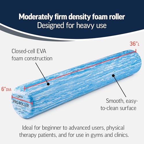 Standard Density Foam Roller - 36" x 6" - Blue