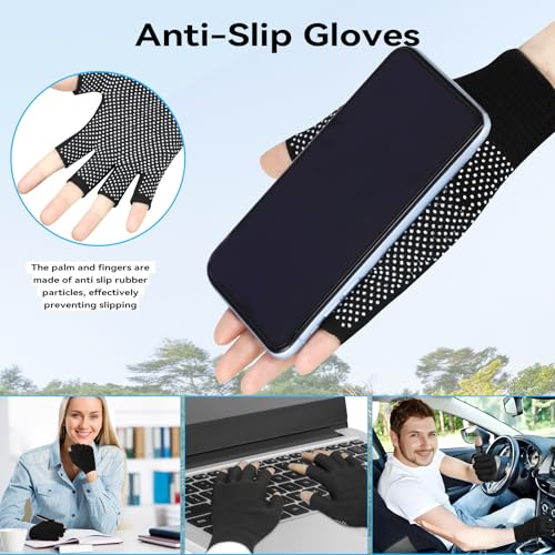 Lightweight Anti-Slip Touchscreen Gloves for Men - Half-Finger