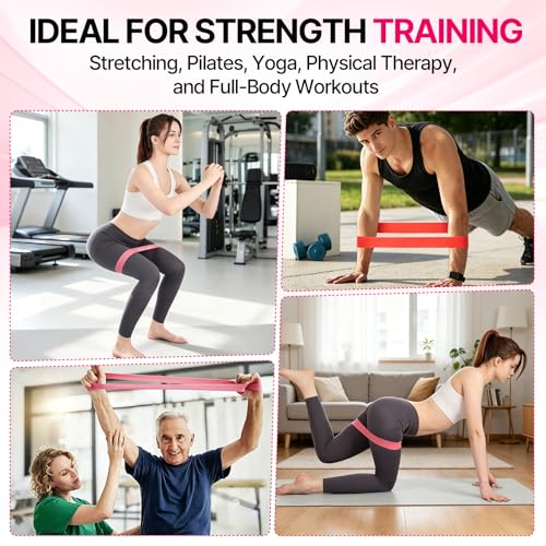 Resistance Loop Bands Set - 5 Elastic Levels for Strength Training & Yoga