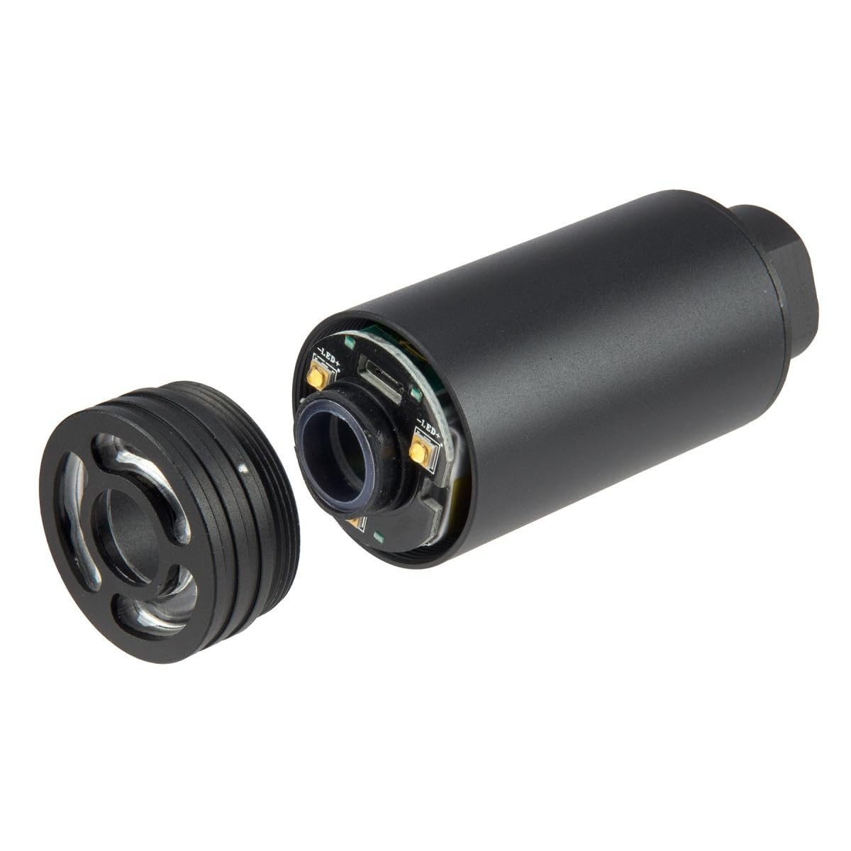 Spitfire Airsoft Tracer Unit with Flame Effect Dracarus Style for 14mm CCW Thread with 11mm CW Adapter