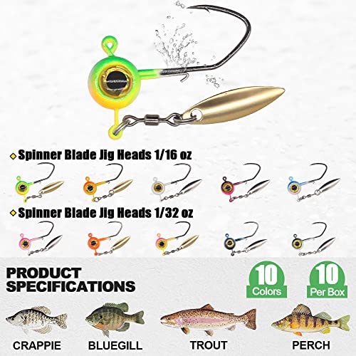 XFISHMAN Split-Tail Grub Kit 40 pcs. for Crappie & Panfish Fishing - Model THIS listing