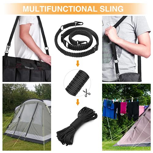 CVLIFE 550 Paracord Two-Point Sling with Upgraded Metal HK Hook – Ordinary Sling