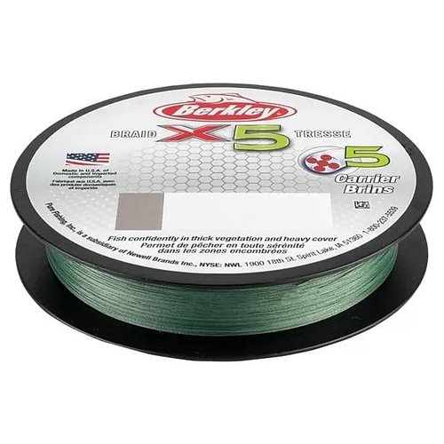 Berkley x5 Braid Superline, Crystal, 8-Pound Break Strength, 328yd Fishing Line, Suitable for Freshwater and Saltwater Environments