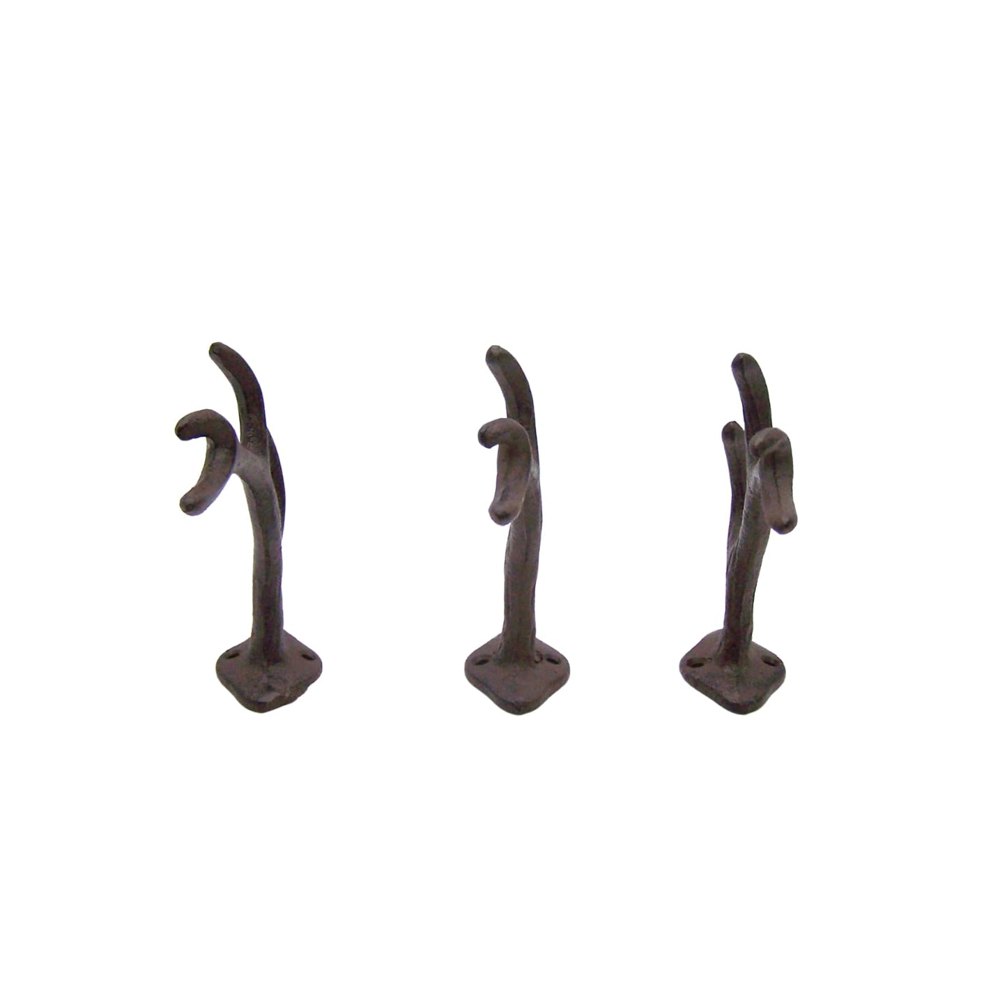 Wowser Antler Wall Hooks, Set of 3, Wall Mounted Decoration, Rustic Decor, 5.5 Inches (Brown)