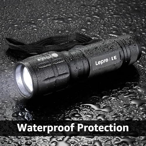 LED Flashlight with Adjustable Focus - Waterproof, Compact, Bright