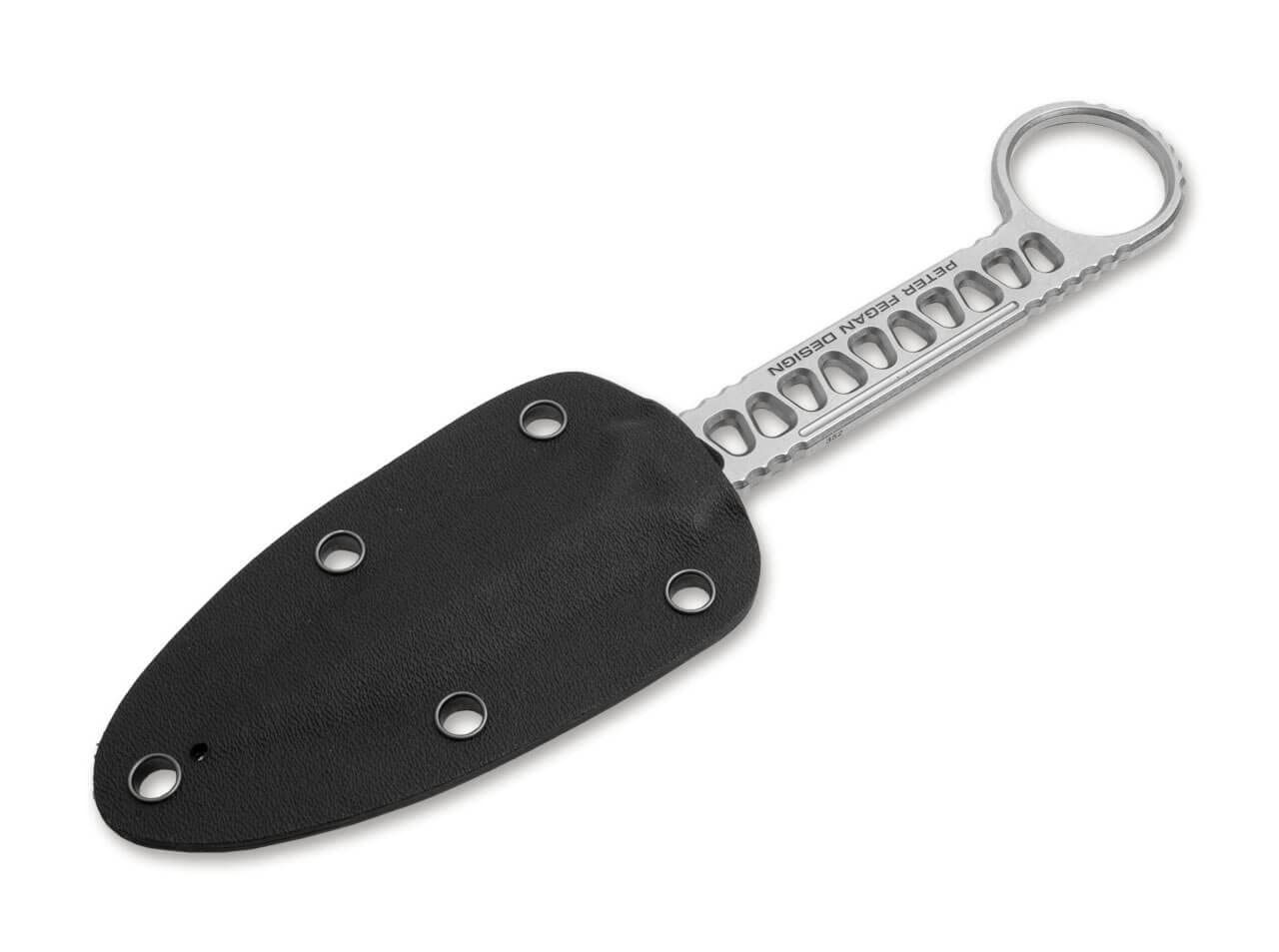 Boker Plus Voodoo Silver Fixed Blade, 3.35" 440C Stainless Steel Blade, Designed by Peter Fegan