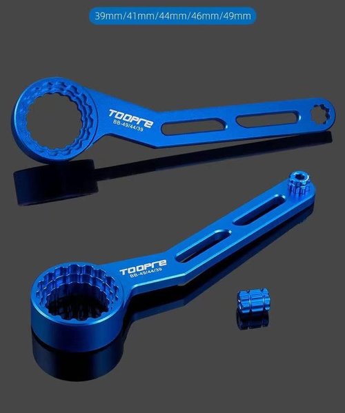 Cyclesavvy 6 in 1 Bike Bottom Bracket Extractor Tool for 12/16-Notch 39/41/44/46/49mm Sram External Cups Lockring and Crank Arm Cap Install Removal Dub External Bearing Cup Removal Install Wrench