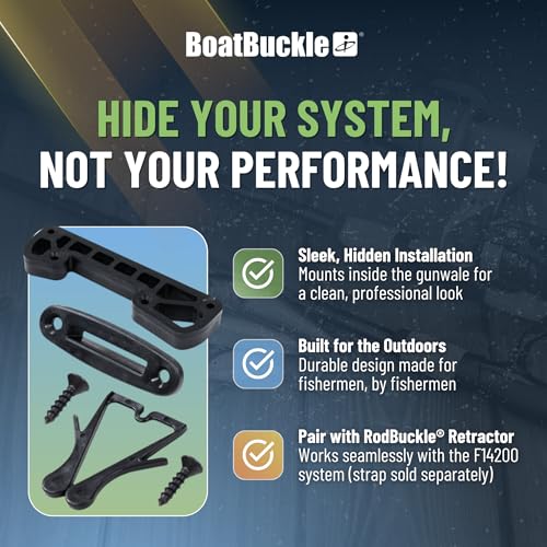 BoatBuckle RodBuckle Concealed Mounting Kit for Retractable Rod Hold-Down System - One Size