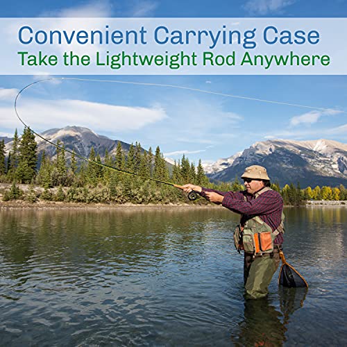 Wakeman Outdoors Fly Fishing Rod & Reel Combo Starter Kit with Case