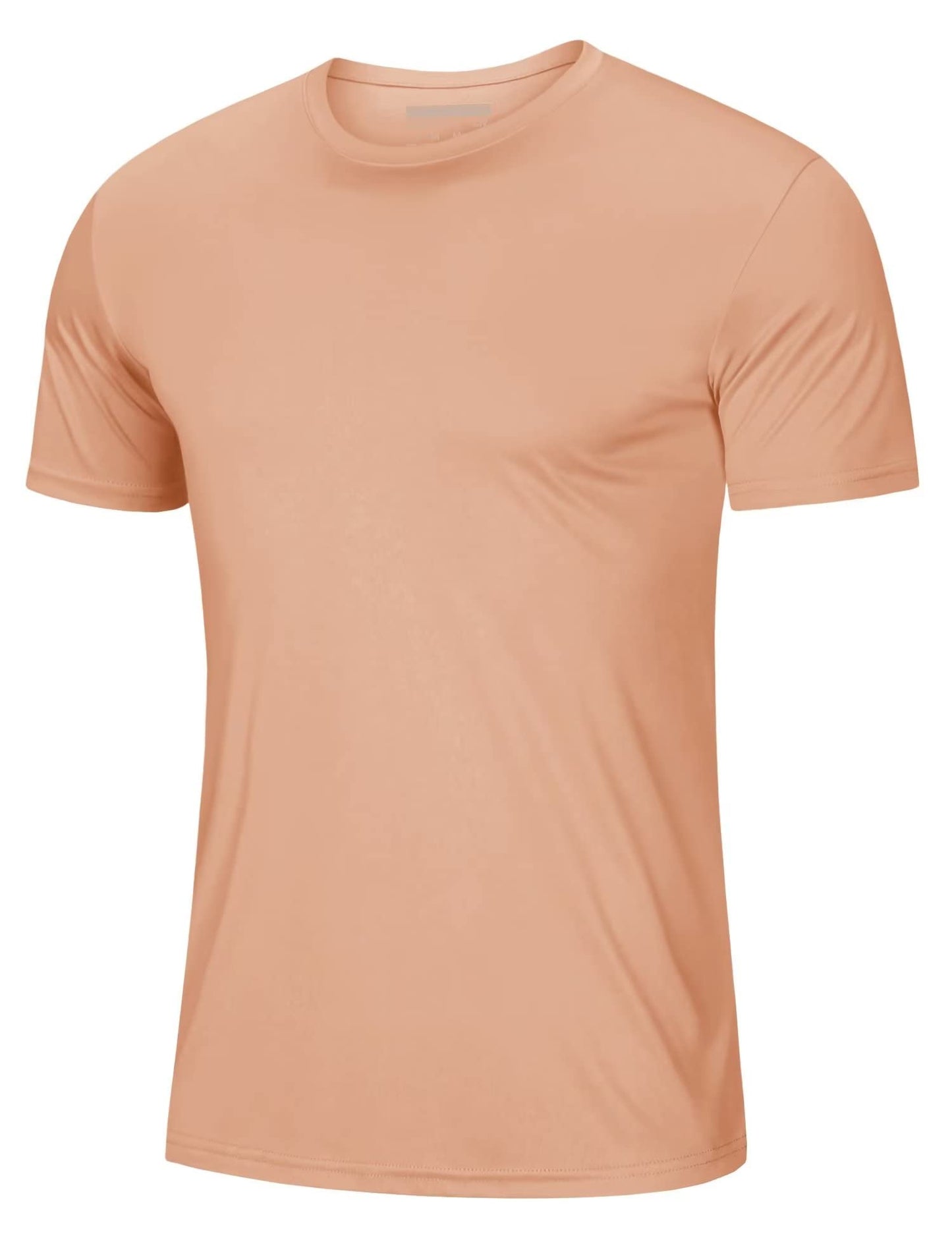 Mens Short Sleeve T Shirts Dry Fit Shirts Summer T Shirts UV Protection UPF 50 Shirts Athletic Active T-Shirt Apricot M