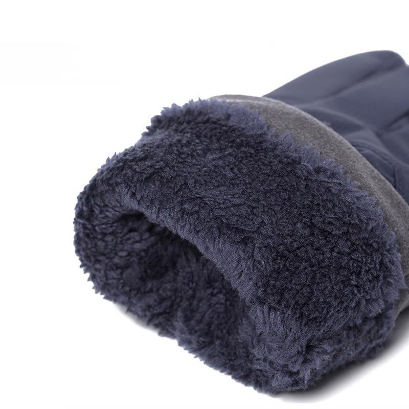 Winter Waterproof Ski Gloves for Men & Women - Deep Blue