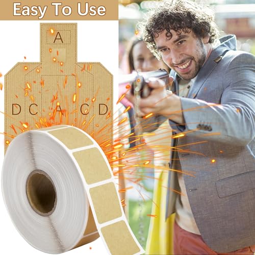 2000Pcs Square Target Pasters, 0.87" Self-Adhesive Target Stickers