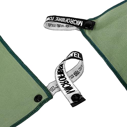 Microfiber Travel Towel - Quick Dry Camping & Gym Towel, Army Green, 20"×40"