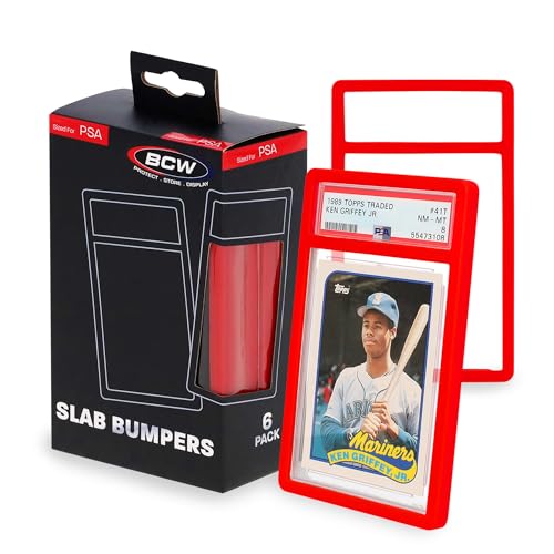 BCW Red Graded Card Slab Bumpers for PSA Slabs 2017+ | Pack of 6