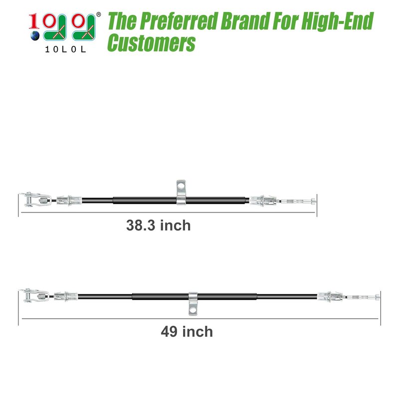 10L0L Golf Cart Brake Cable for Club Car Precedent 2008-up, L+R Driver and Passenger Side, OEM# 103528701 102557501 103528702 102557502 (1 Set)