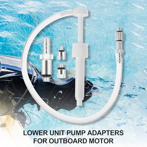 6 Pcs Outboard Gear Oil Pump Adapter Set - 3/8" Swivel, 8mm & 10mm