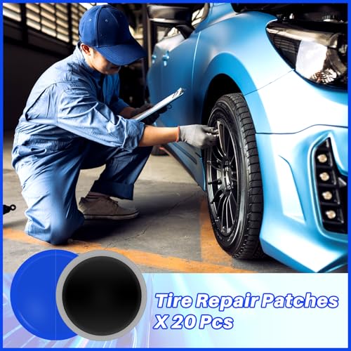 Heavy Duty Tire Patches - 20 Pcs Rubber Repair, 42 mm