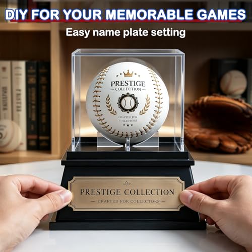 Baseball Display Case - UV Protected Acrylic Cube Holder - Round