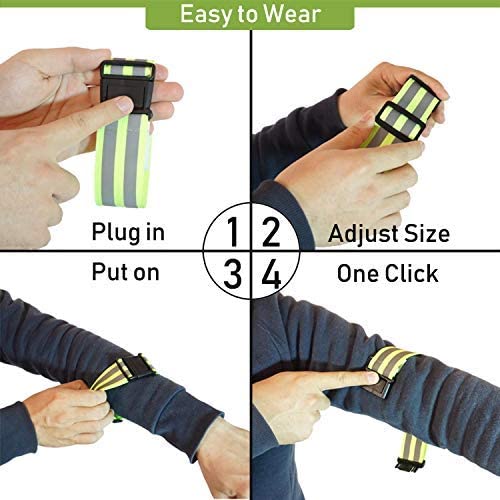 Reflective Running Gear Belt - Adjustable Safety Bands for Runners & Cyclists