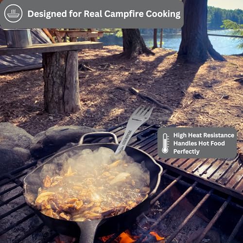 LegendPeak 5-in-1 Titanium Spork Camping Utensil - Single Pack, Ultralight & Durable