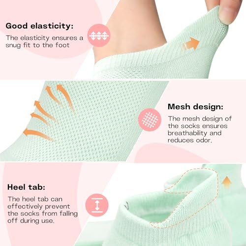 Pilates Grip Socks for Women - Non-Slip Yoga Socks, Medium - Black/Beige/Pink/Green/Purple/Grey
