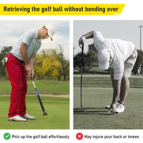 Golf Ball Retriever - 4 Pack Grabber Picker for Putter Grip
