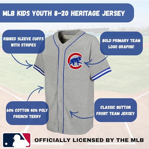 Gray Heritage Classic Team Logo Baseball Jersey - Cubs 18-20