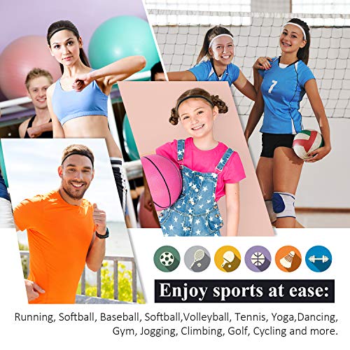9-Piece Non-Slip Elastic Sport Headbands for Exercise & Yoga