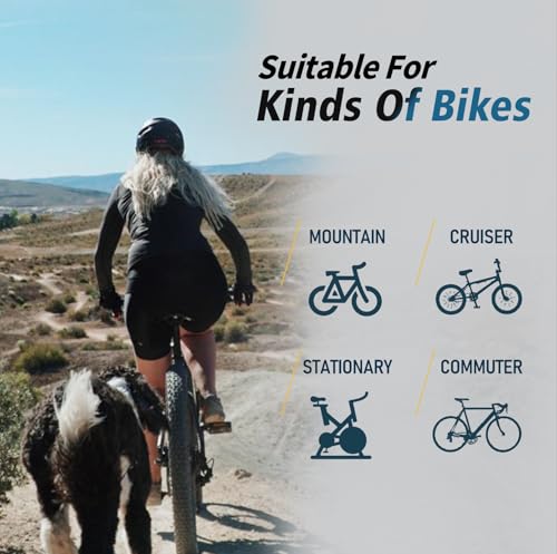 HUIOK Black Wide Gel Bike Seat Cushion for Women & Men, Fits Spin/Stationary/Cruser Bikes