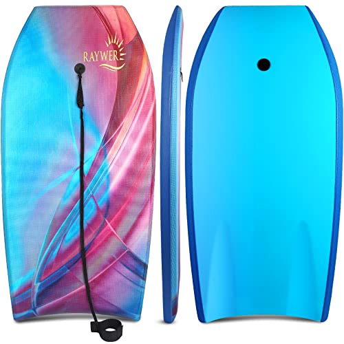 33-Inch Lightweight Body Board with EPS Core & Leash - Blue