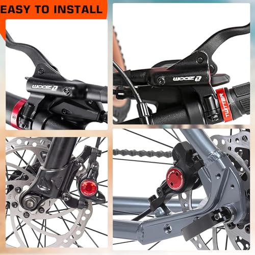 BUCKLOS Hydraulic Disc Brake Set for Mountain Bikes - Left Front & Right Rear