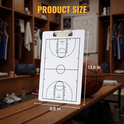 Double-Sided Basketball Coaching Board - Portable Dry Erase